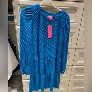 NWT Lilly Pulitzer Blue Swiss Dot Dress